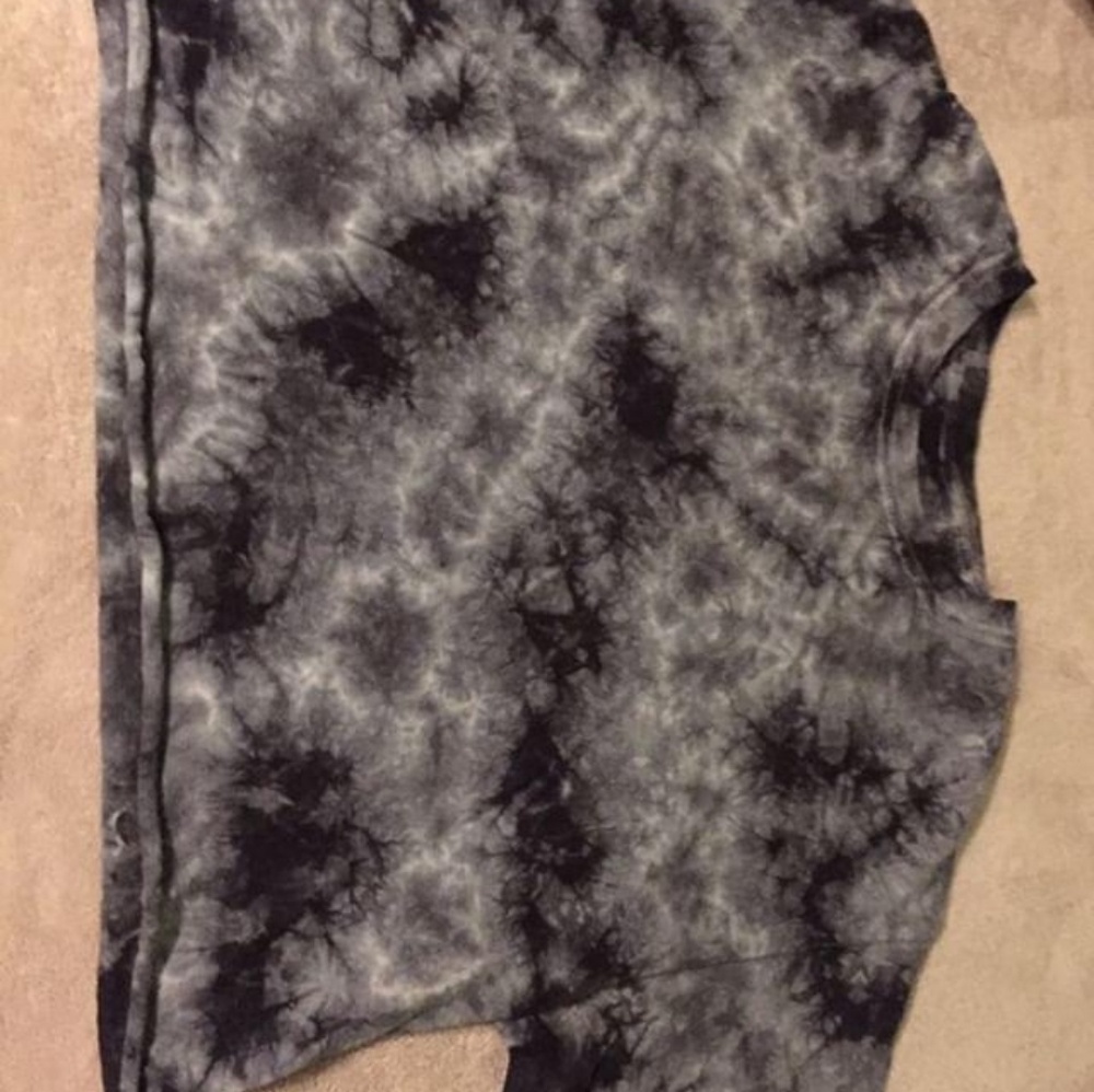 Grey black crop top